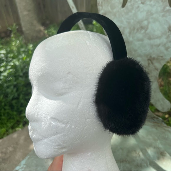 Accessories Mink Earmuffs With Black Velvet Band Poshmark